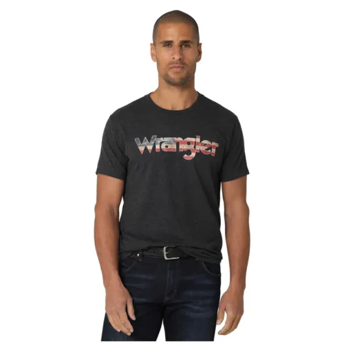 112325766 Wrangler men's USA American flag kable tee
