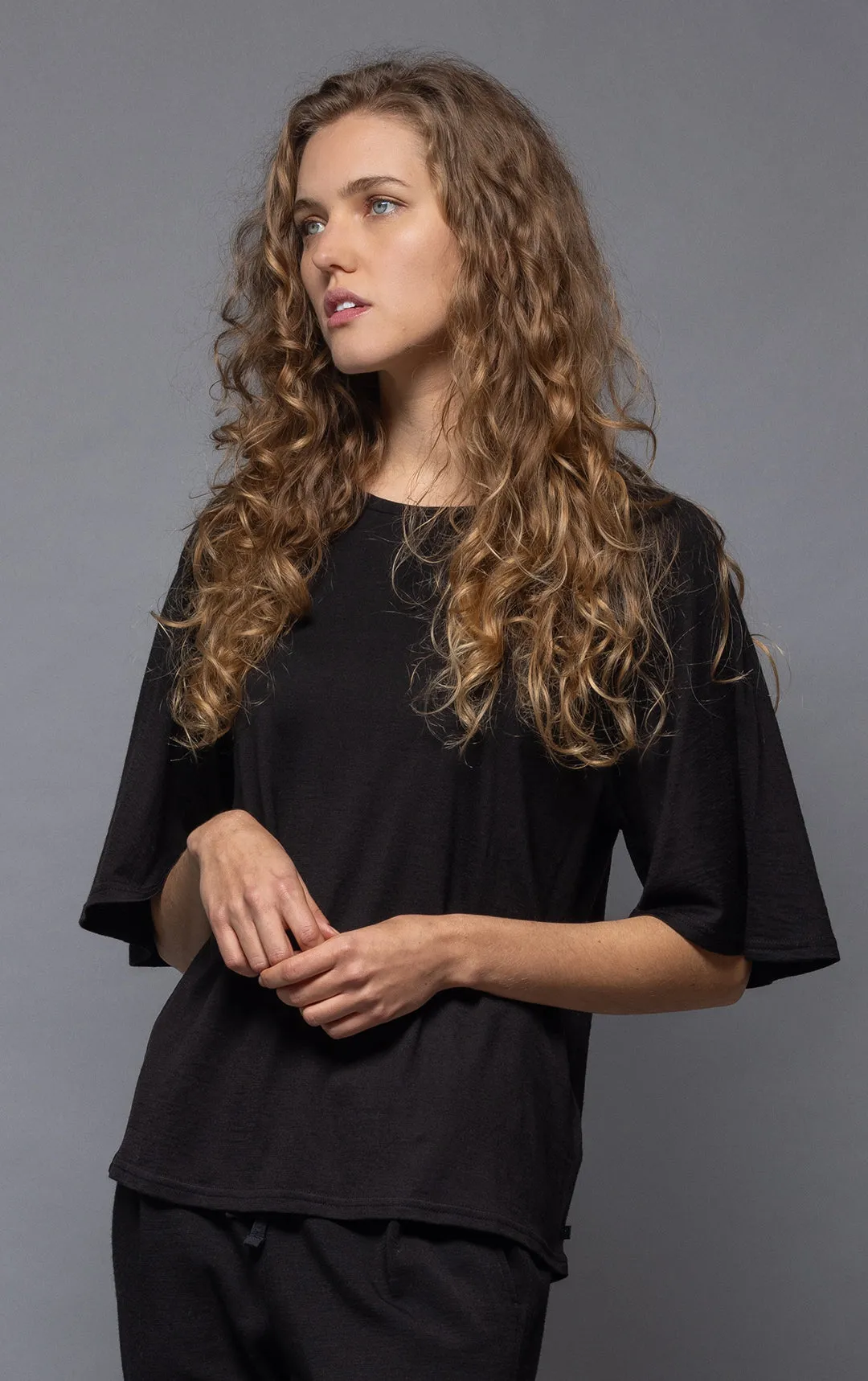 180G MERINO FLUTTER SLEEVE TEE
