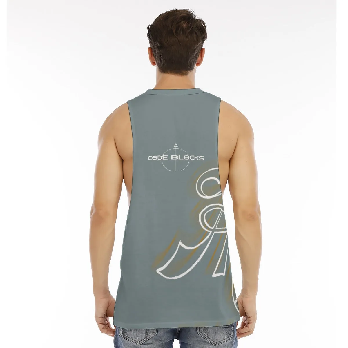 All-Over Print Men's O-neck Long Tank Top