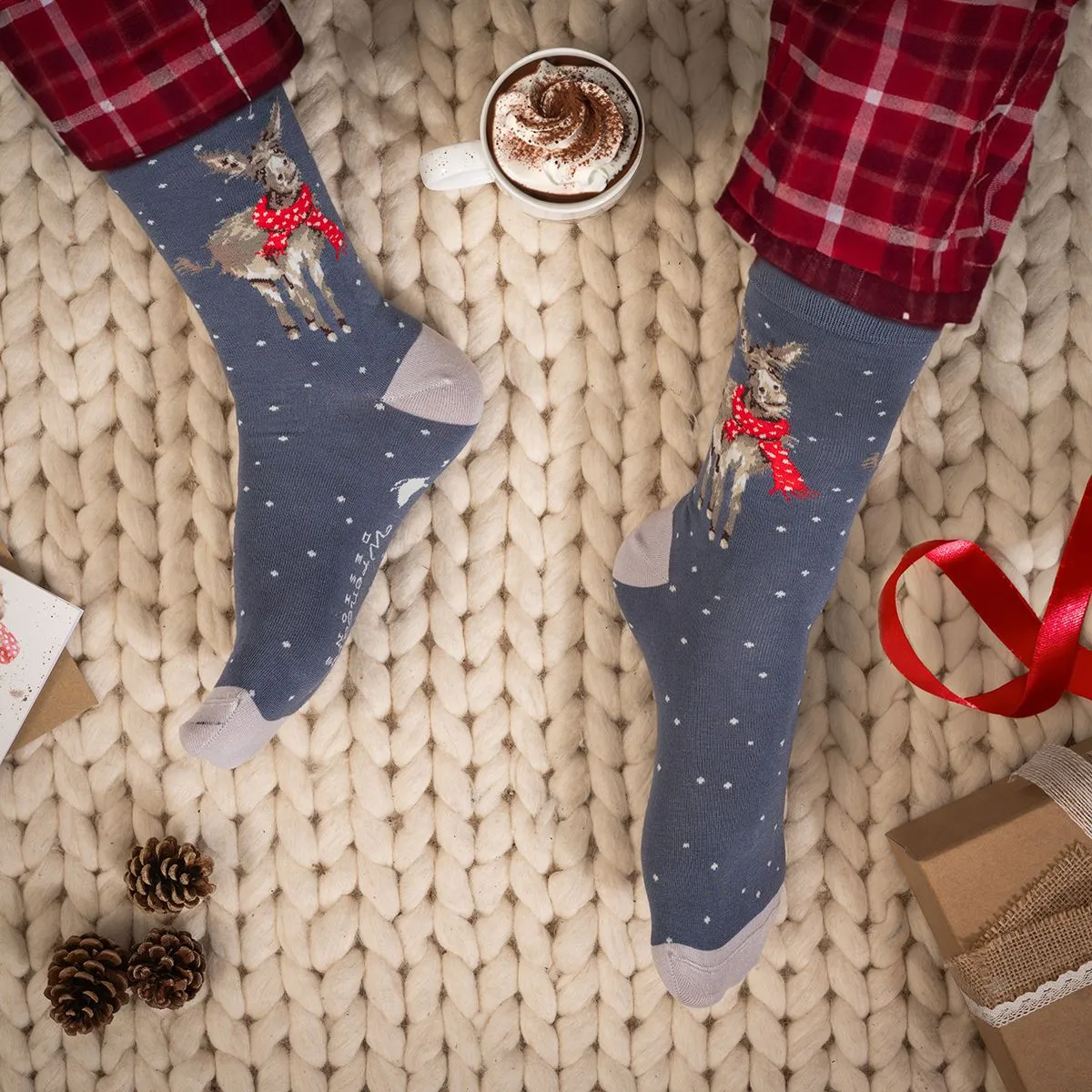 'All Wrapped Up' Donkey Men's Socks