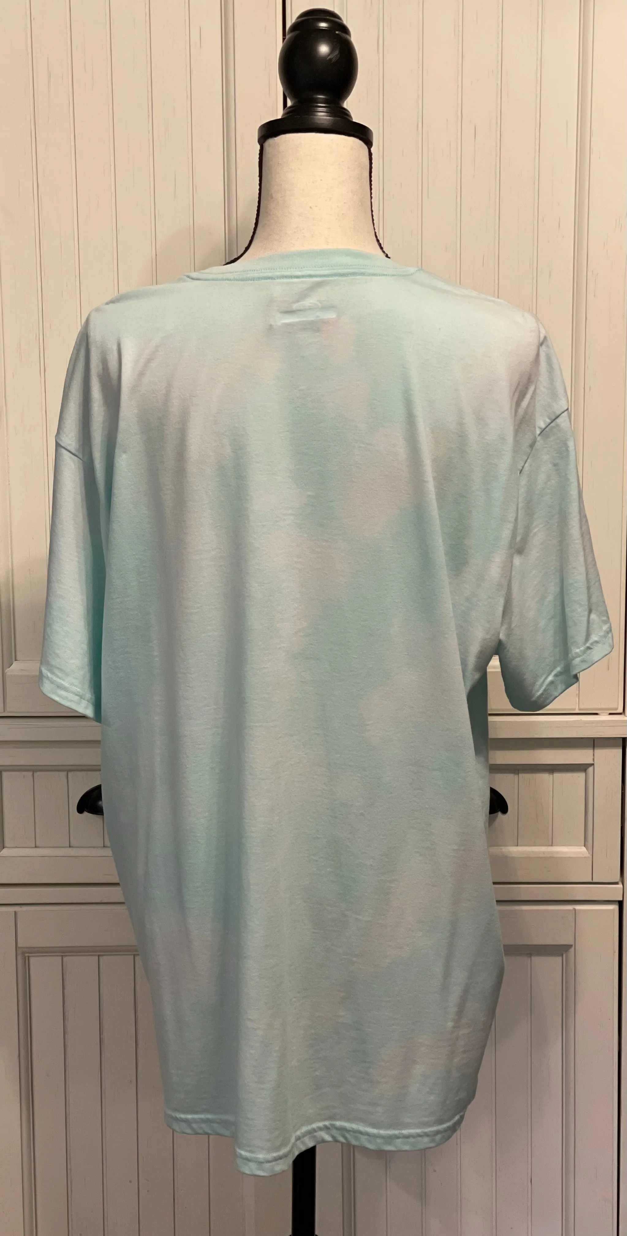 Azul Distressed Short Sleeve Shirt ~ Unisex Size XL