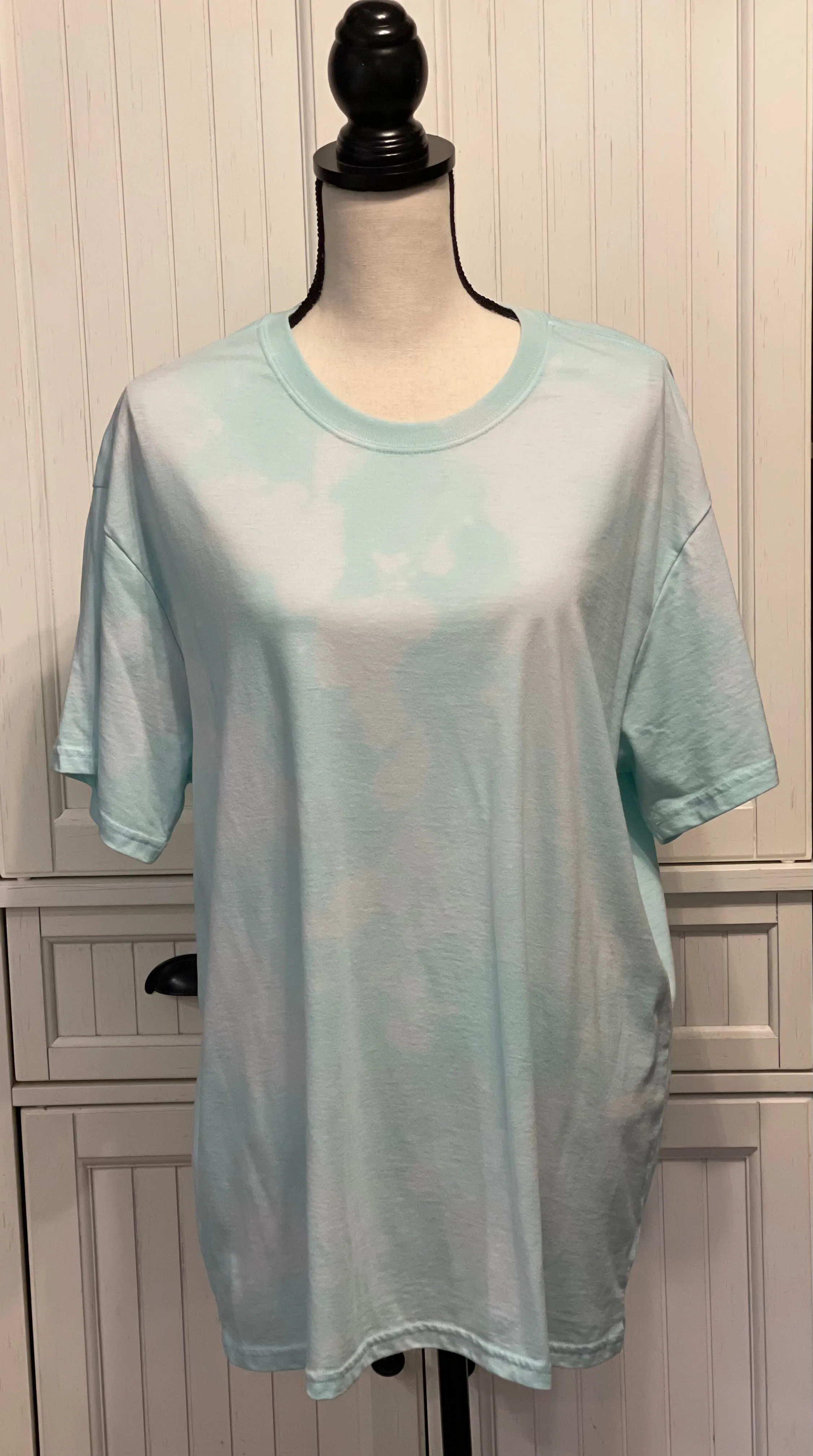 Azul Distressed Short Sleeve Shirt ~ Unisex Size XL