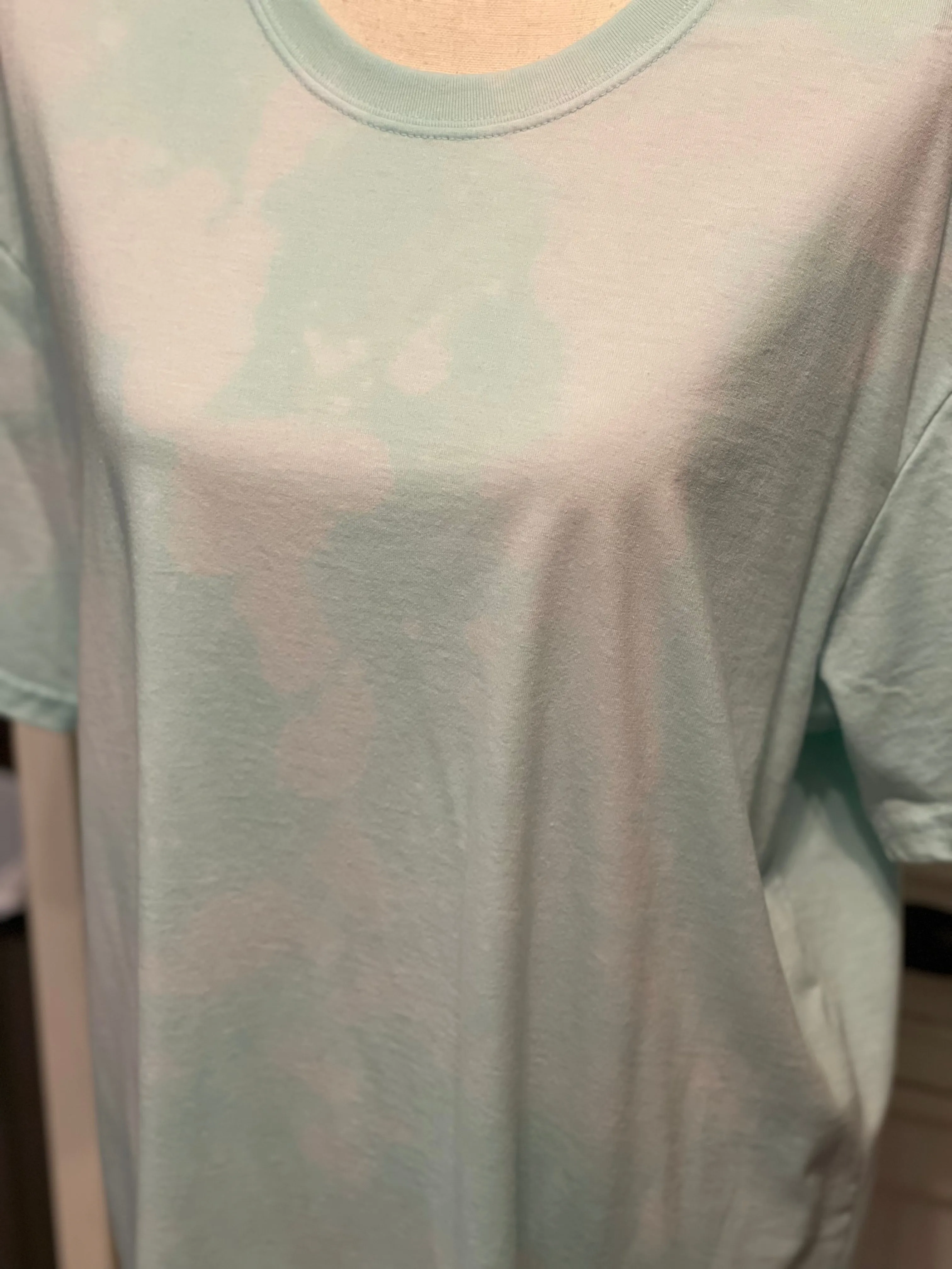 Azul Distressed Short Sleeve Shirt ~ Unisex Size XL