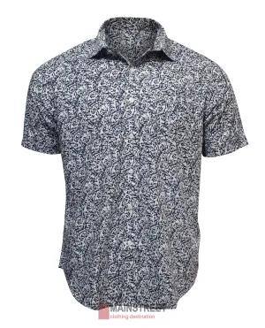 Back Bay Bamboo Soft Touch Print Short Sleeve Shirt