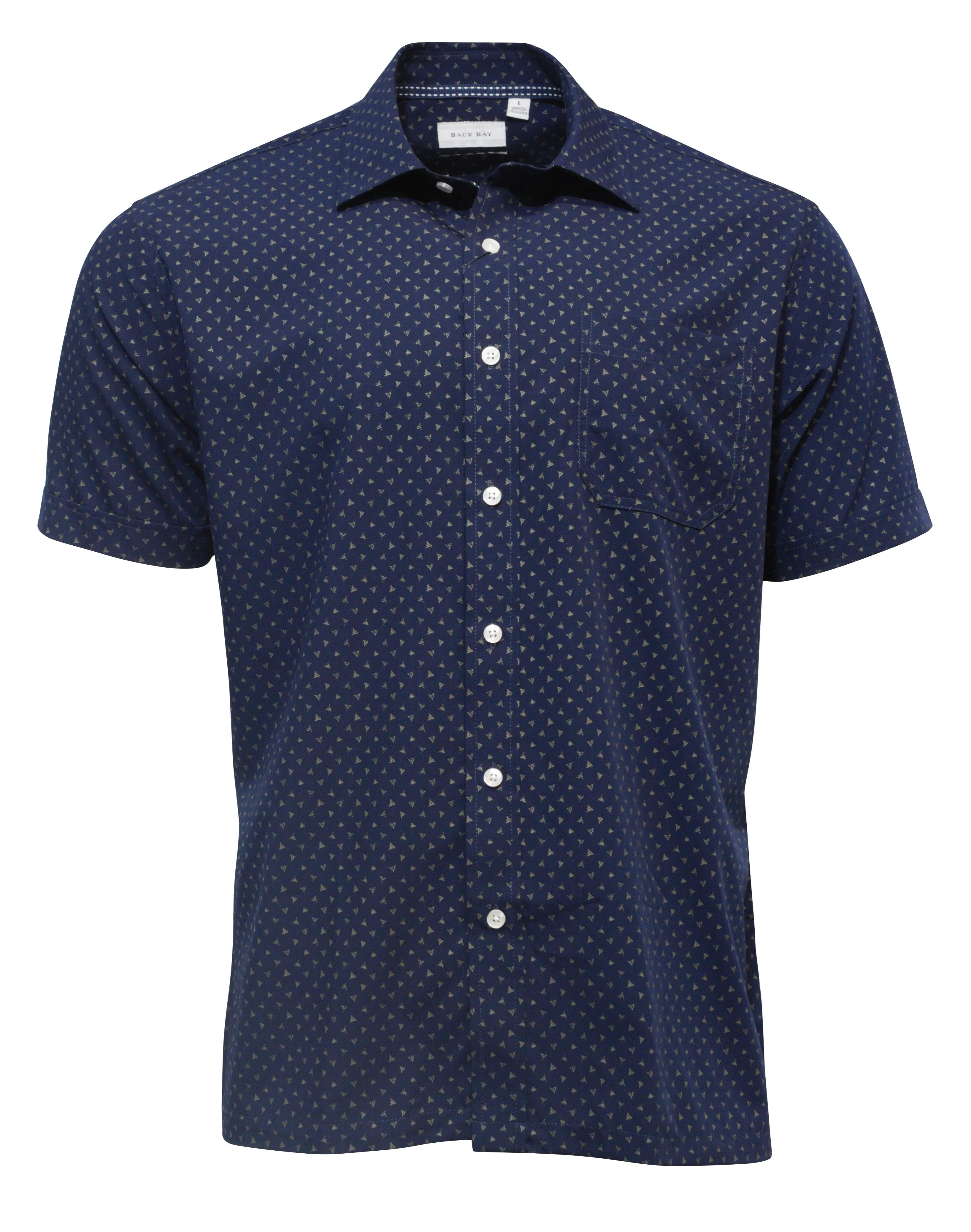 Back Bay Bamboo Soft Touch Print Short Sleeve Shirt
