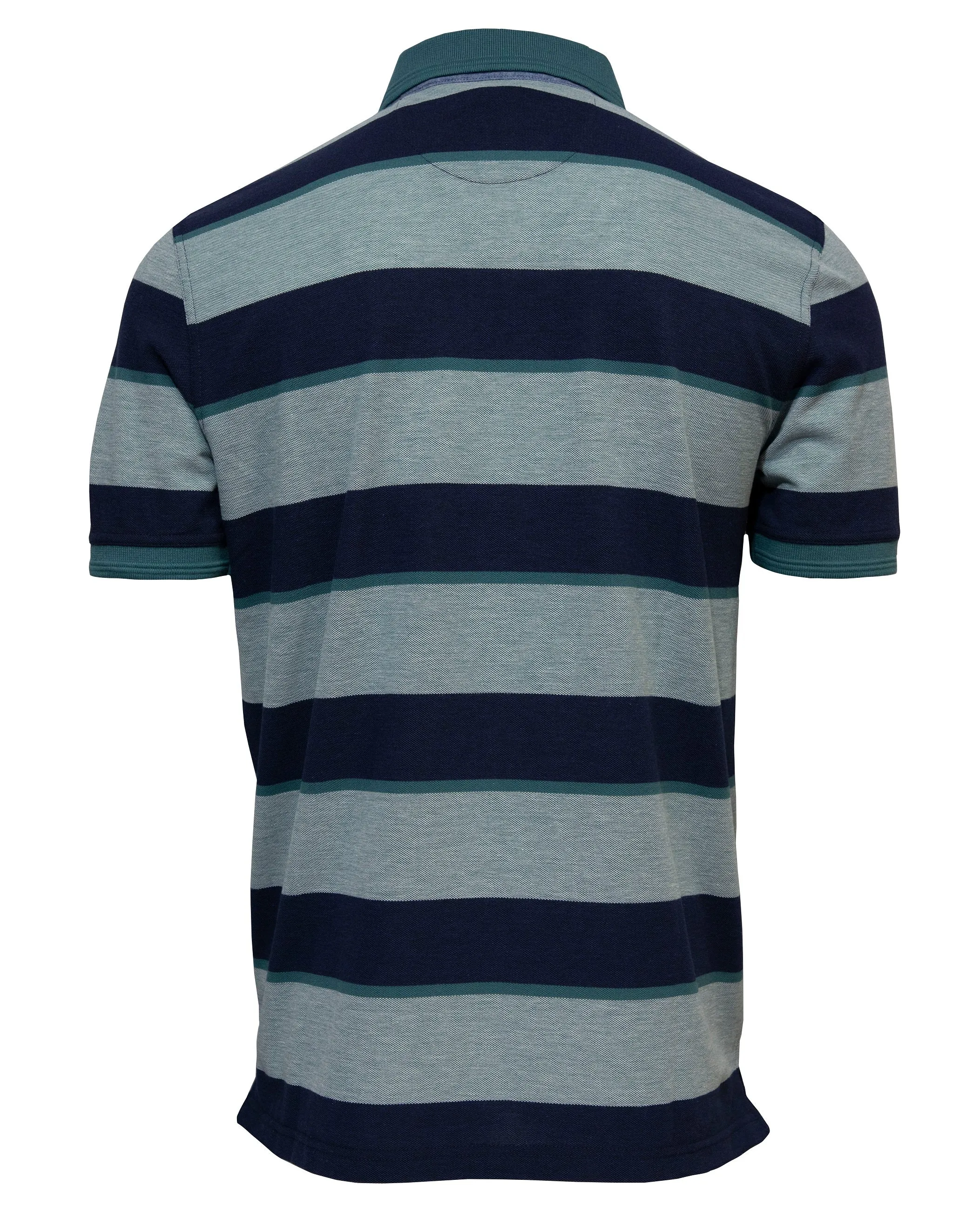 Back Bay Black Stripe Birdseye Pique Polo