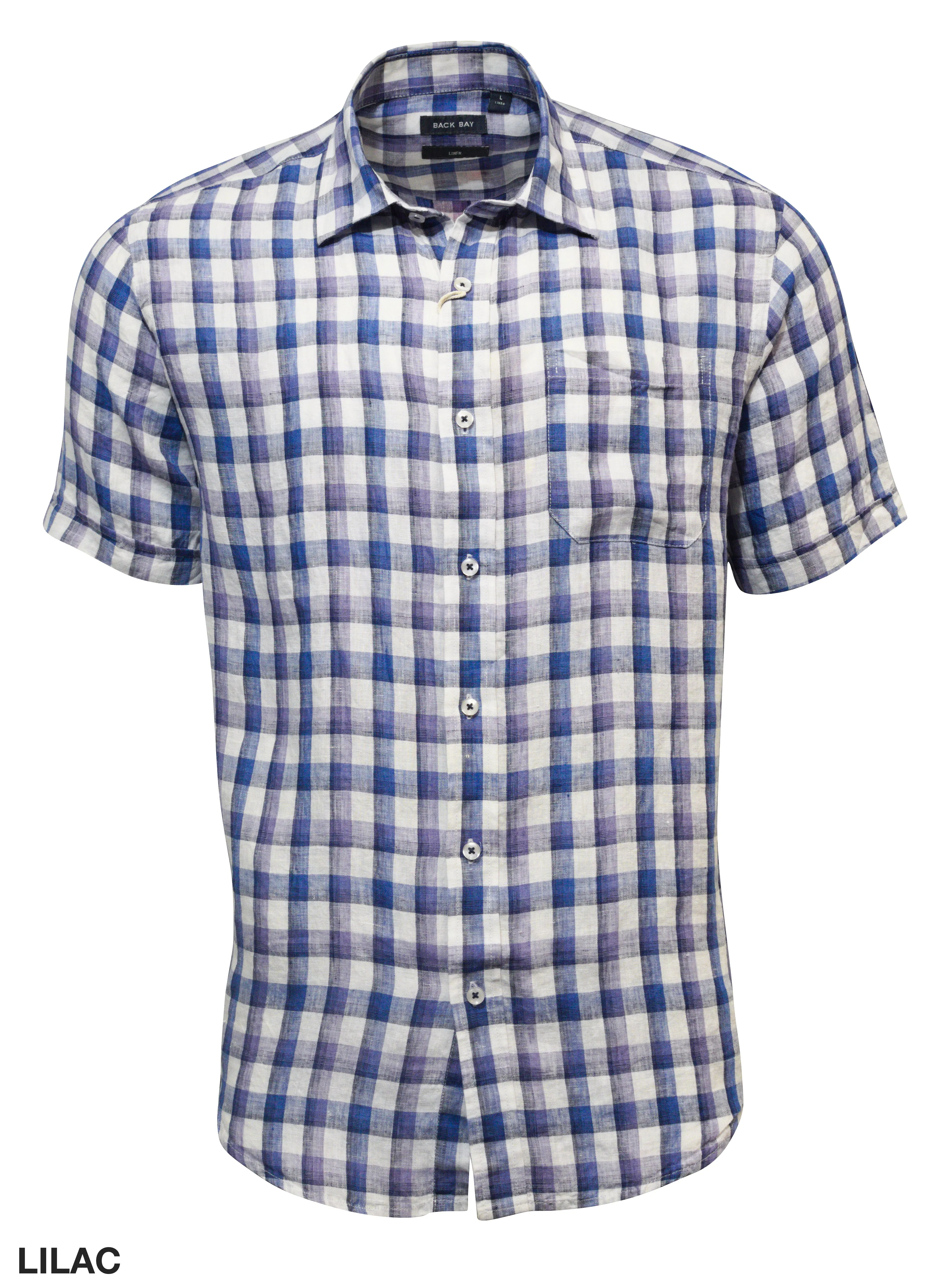Back Bay Linen Check Short Sleeve Shirt