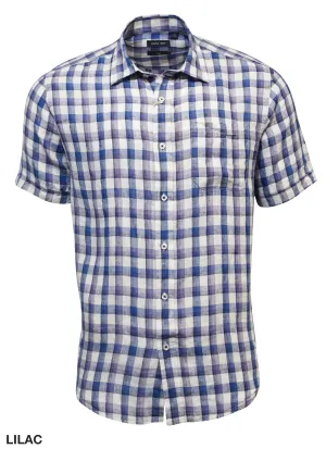 Back Bay Linen Check Short Sleeve Shirt
