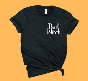 Bad Witch Pocket Print Shirt | Halloween Witch Shirt | Unisex Shirt