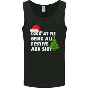 Bah Humbug Festive & Sh!t Christmas Xmas Mens Vest Tank Top
