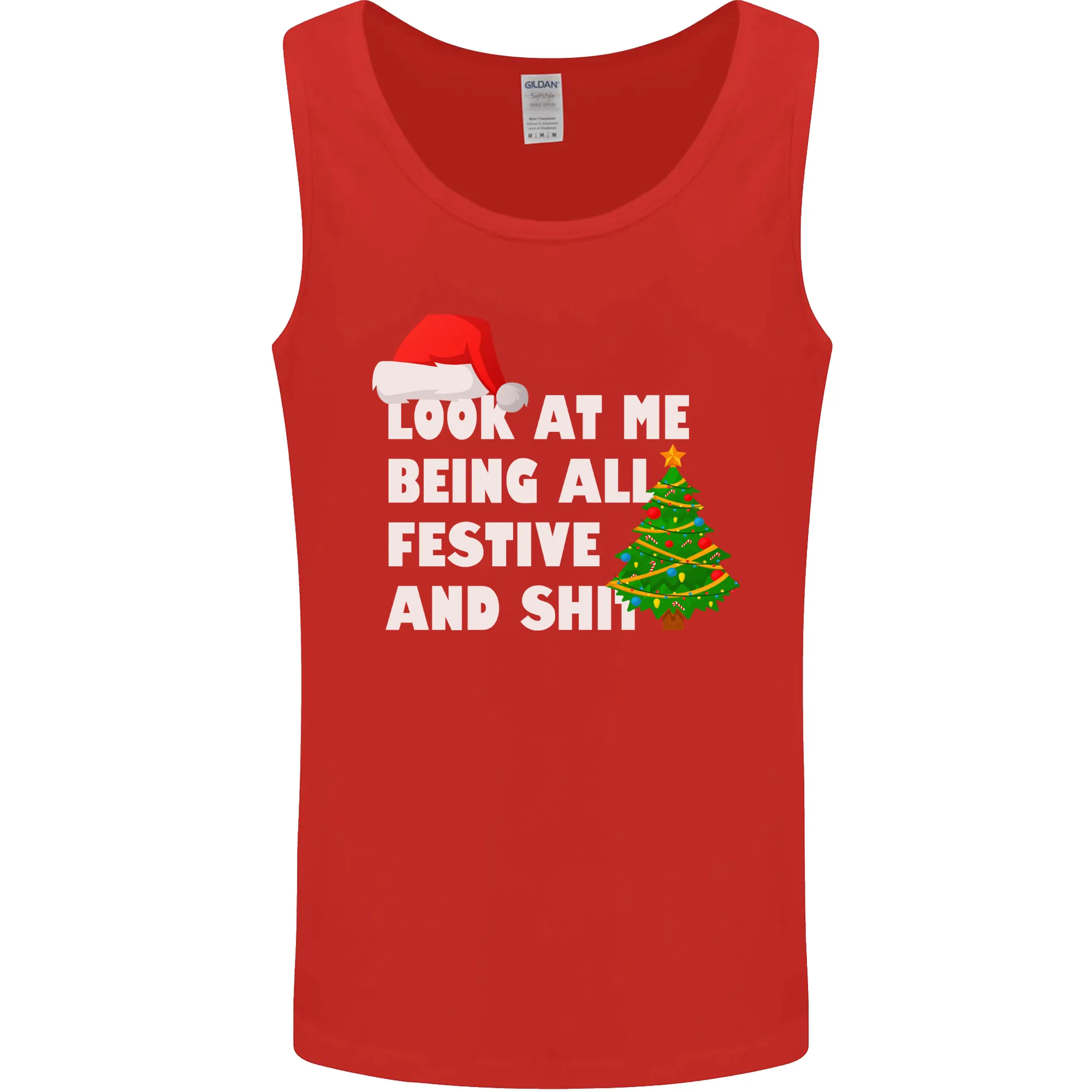 Bah Humbug Festive & Sh!t Christmas Xmas Mens Vest Tank Top
