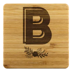 Bamboo "B" Coasters (Sets of 4)