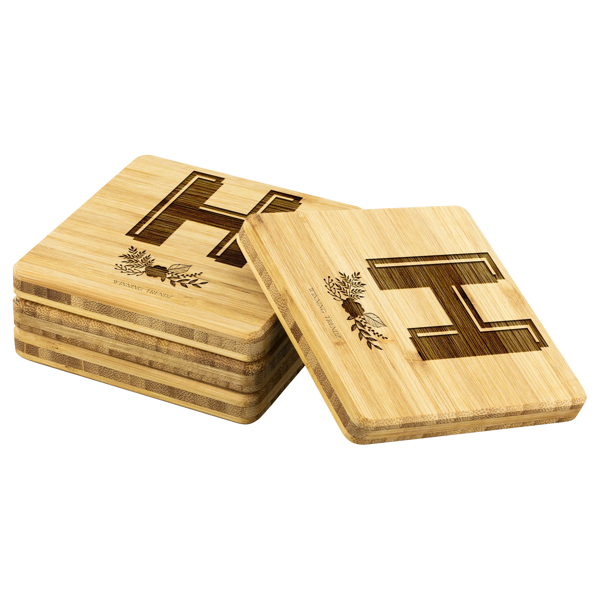 Bamboo "H" Coasters (Sets of 4)