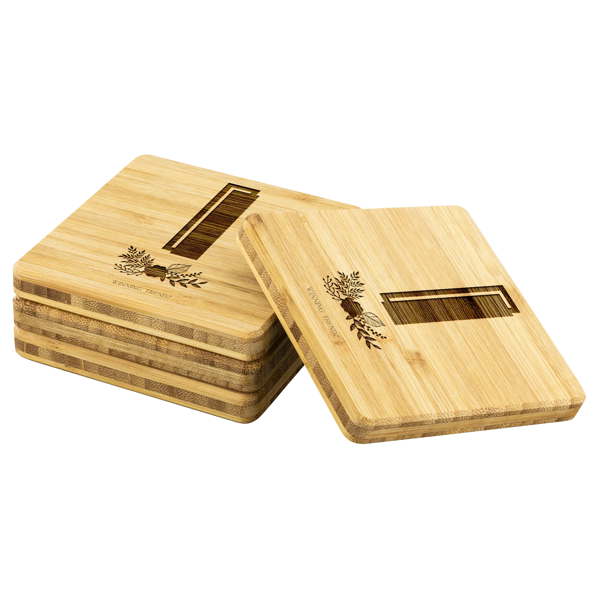 Bamboo "I" Coasters (Sets of 4)