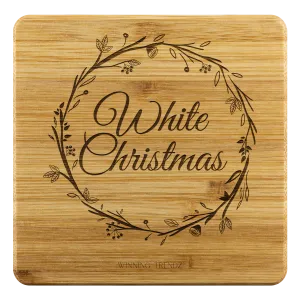 Bamboo "White Christmas" Coasters (Sets of 4)