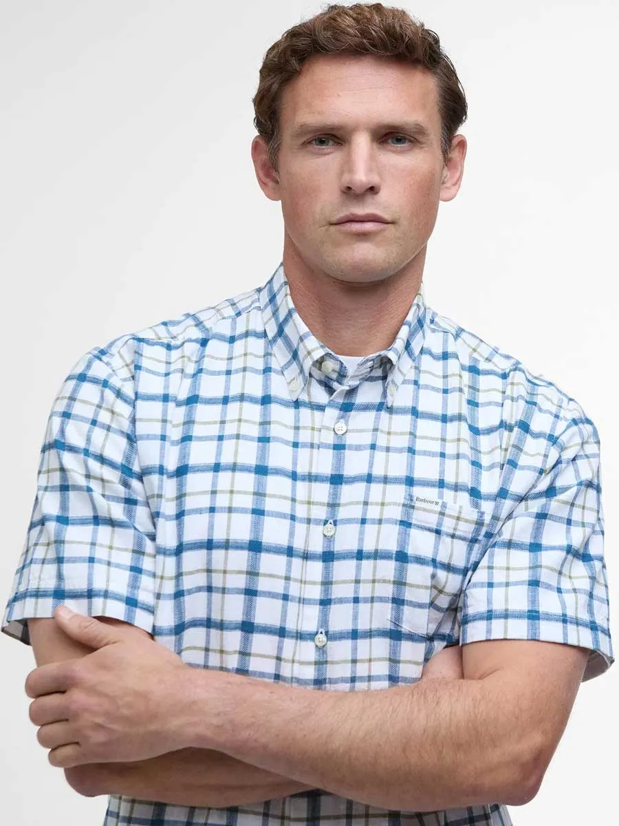 BARBOUR Glover Regular Short-Sleeved Shirt - Mens - Classic Navy