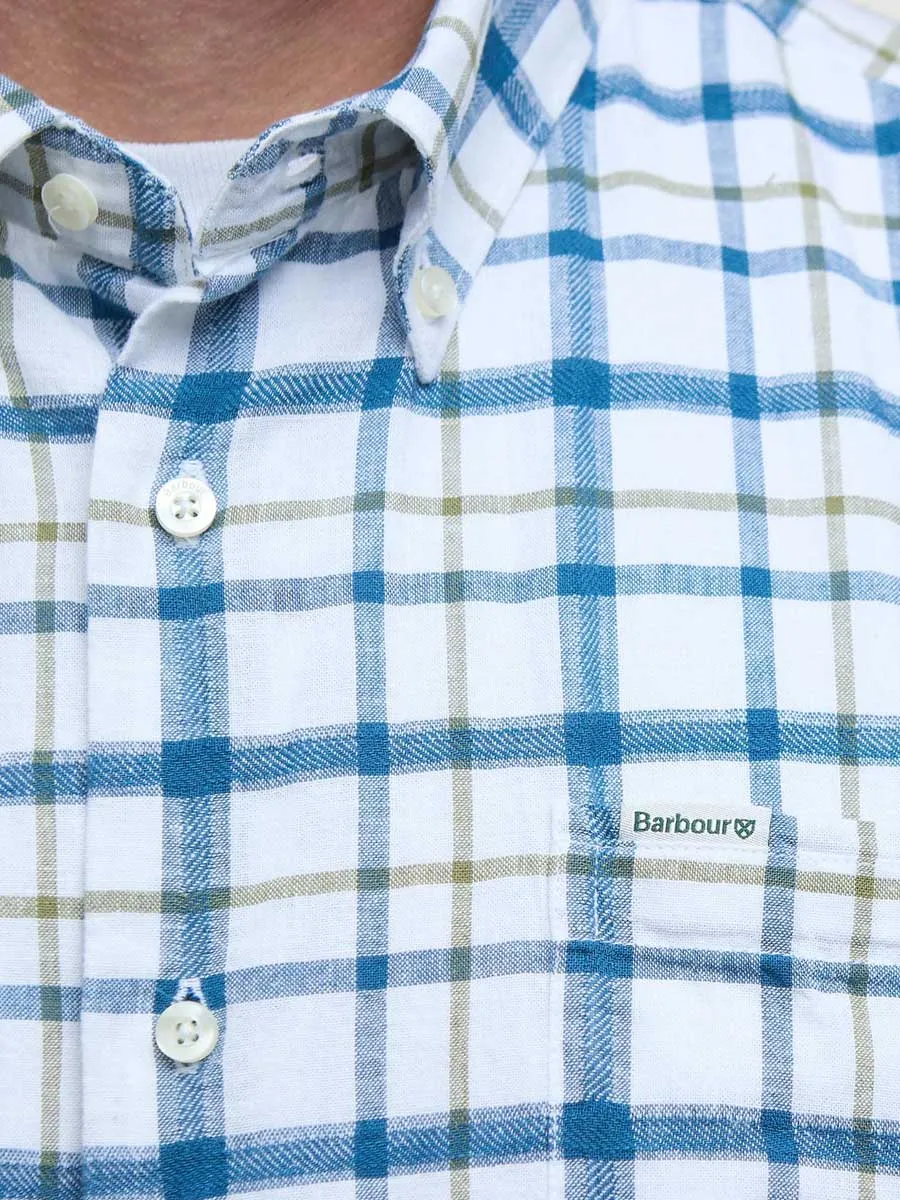 BARBOUR Glover Regular Short-Sleeved Shirt - Mens - Classic Navy