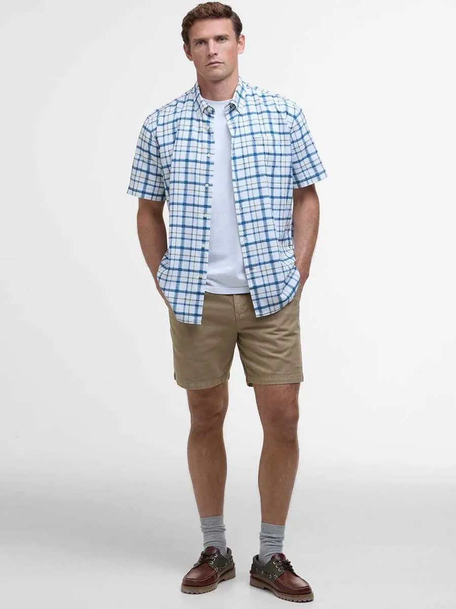 BARBOUR Glover Regular Short-Sleeved Shirt - Mens - Classic Navy