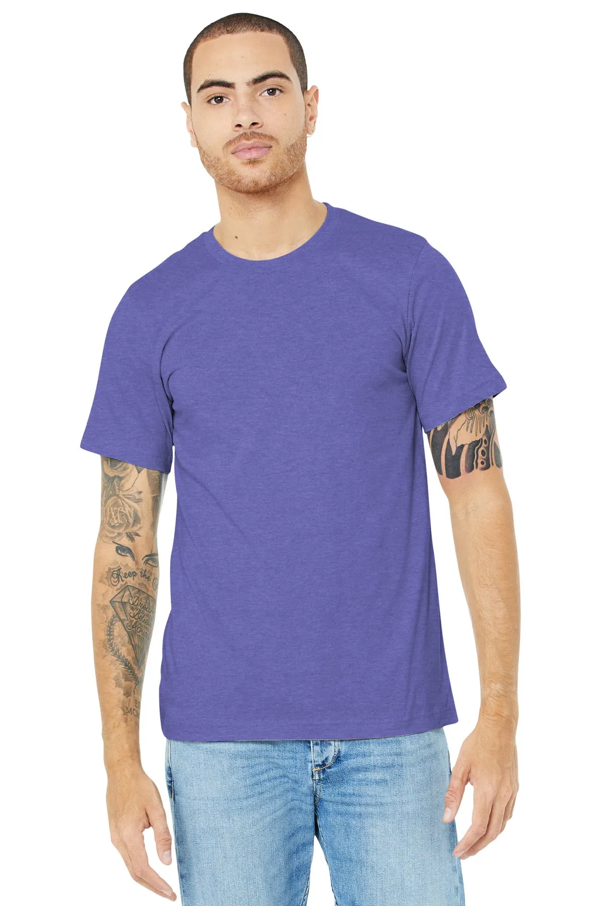 BELLA CANVAS  Unisex Heather CVC Short Sleeve Tee. BC3001CVC Heather Lapis