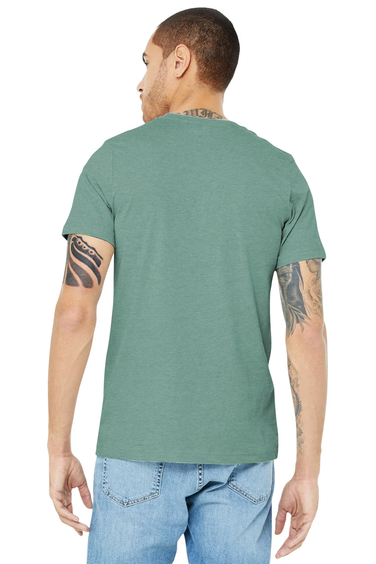 BELLA CANVAS  Unisex Heather CVC Short Sleeve Tee. BC3001CVC Heather Prism Dusty Blue