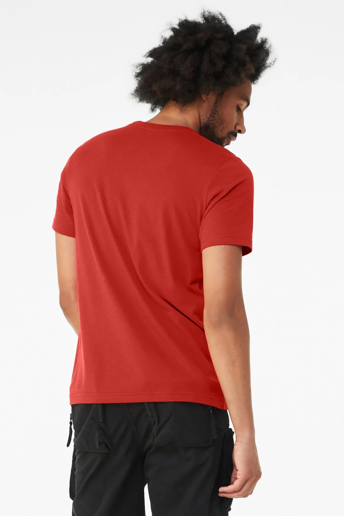 BELLA CANVAS  Unisex Heather CVC Short Sleeve Tee. BC3001CVC Solid Red Blend