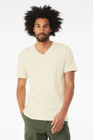 BELLA CANVAS  Unisex Jersey Short Sleeve V-Neck Tee. BC3005 Natural