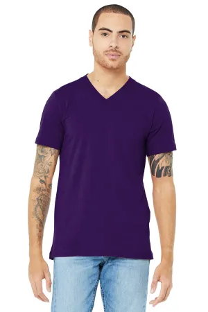 BELLA CANVAS  Unisex Jersey Short Sleeve V-Neck Tee. BC3005 Team Purple