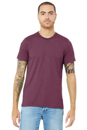 BELLA CANVAS  Unisex Triblend Short Sleeve Tee. BC3413 Maroon Triblend