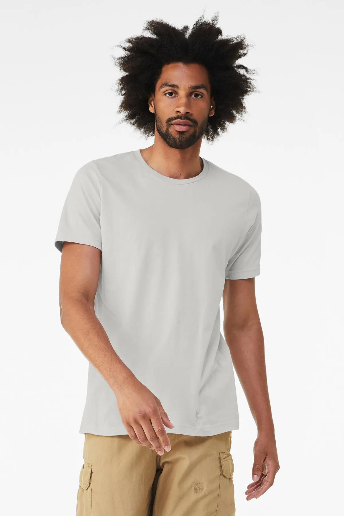 BELLA CANVAS  Unisex Triblend Short Sleeve Tee. BC3413 Solid Silver Triblend