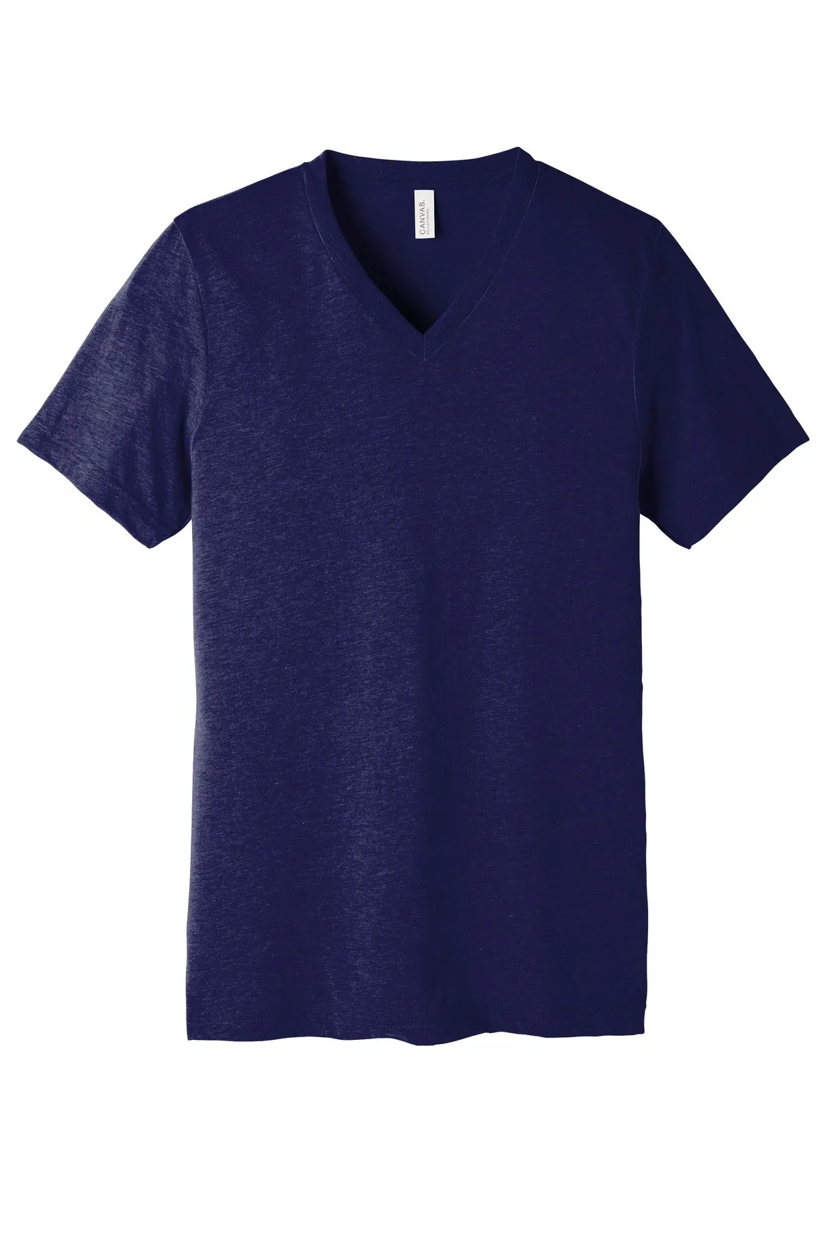BELLA CANVAS  Unisex Triblend Short Sleeve V-Neck Te. BC3415 Navy Triblend