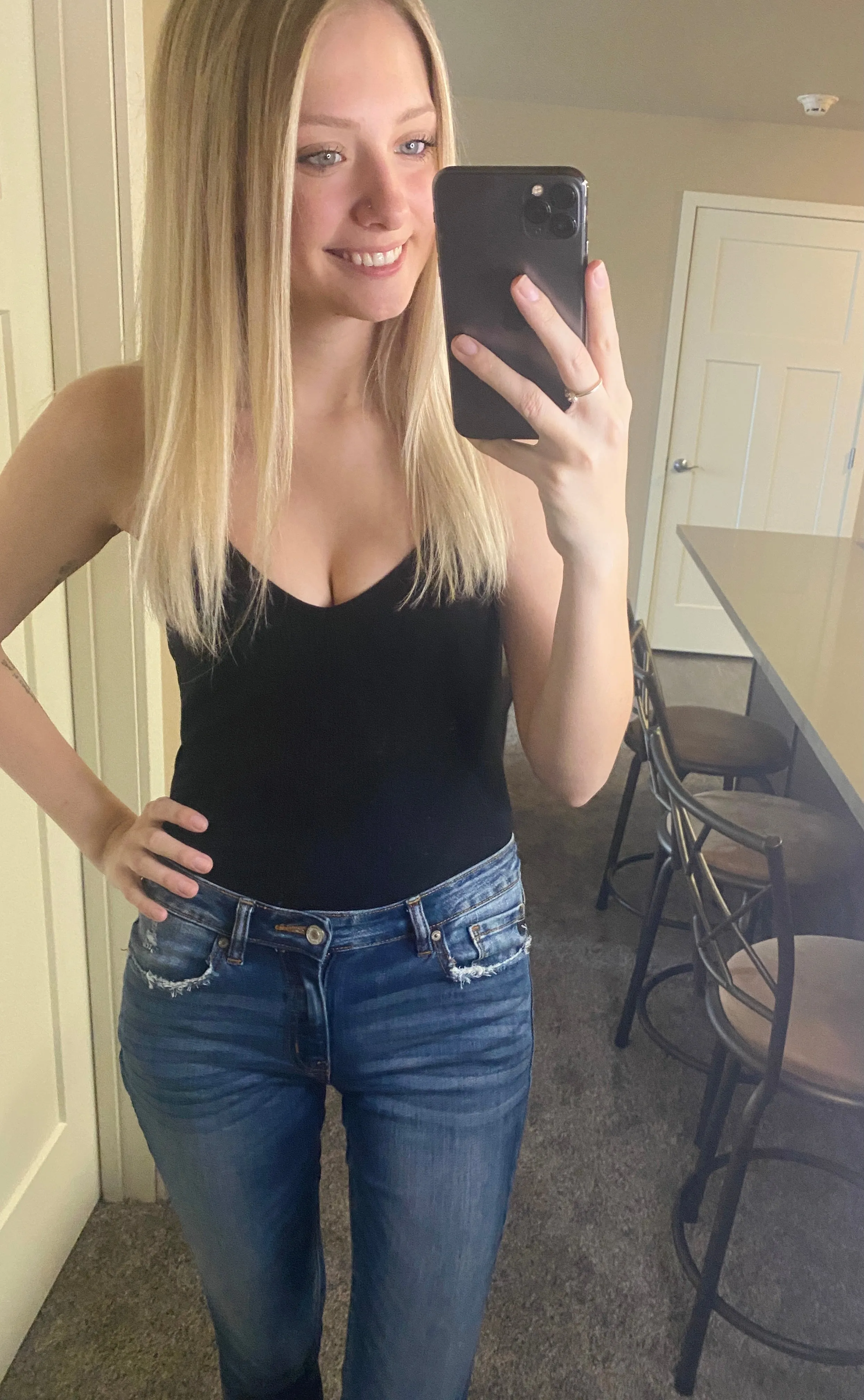 BLACK SPEGHETTI STRAP BODYSUIT