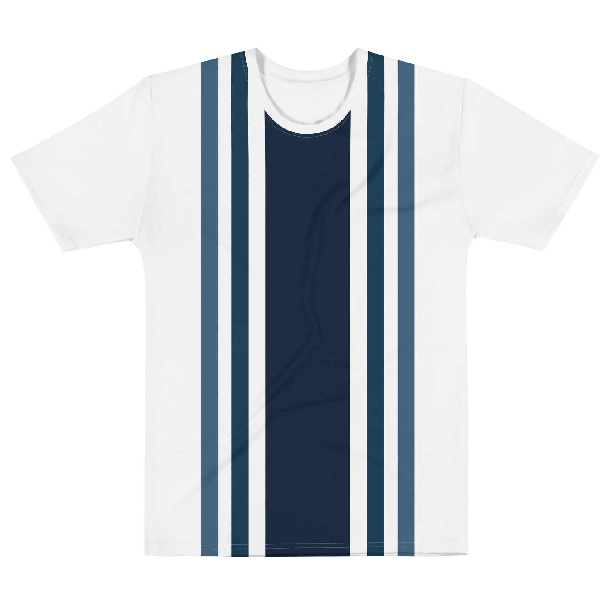 Blue White Vertical - Sustainably Made Men's Short Sleeve Tee