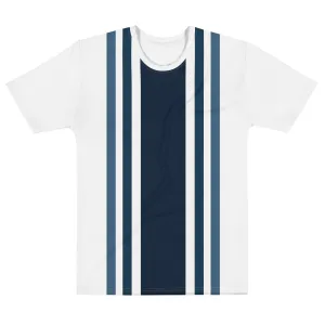Blue White Vertical - Sustainably Made Men's Short Sleeve Tee