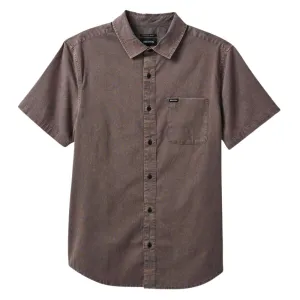 Brixton Charter Sol Wash Short Sleeve Shirt - Charcoal Sol Wash