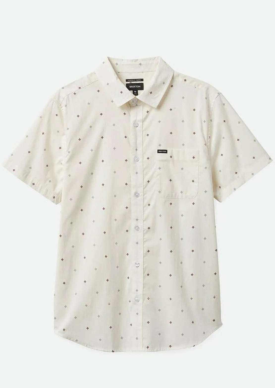 Brixton Men's Charter Print Short Sleeve Woven Button Up Shirt