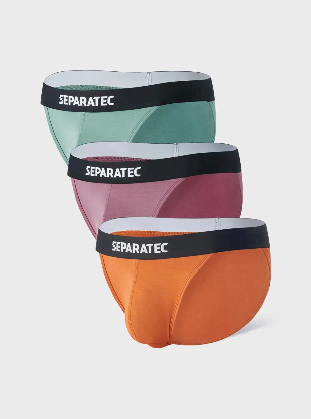 Bulge Enhancing Low Rise Colorful Bamboo Rayon Bikinis 3 Pack