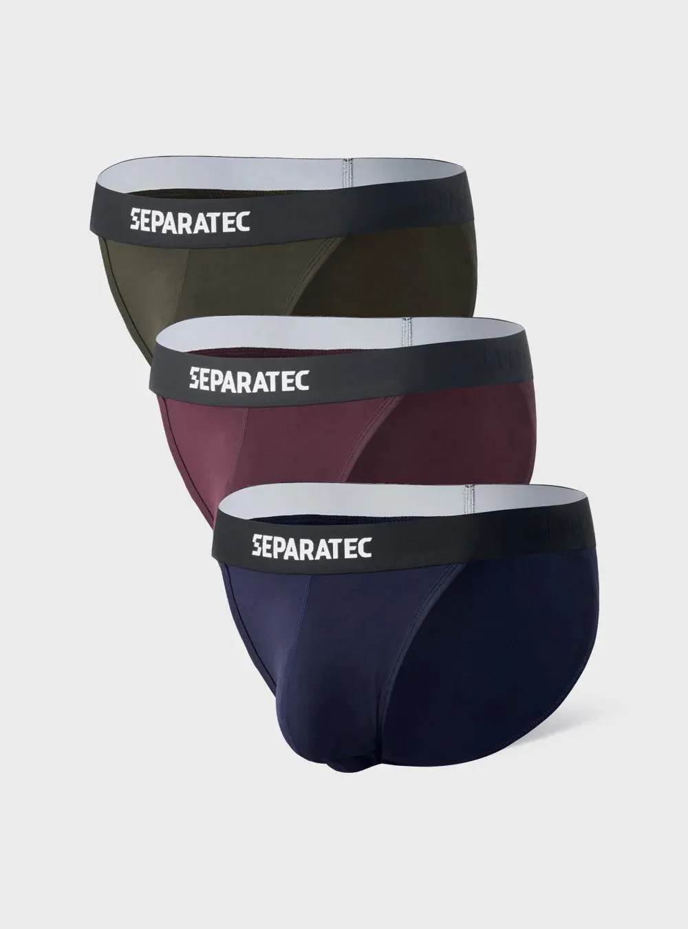 Bulge Enhancing Low Rise Colorful Bamboo Rayon Bikinis 3 Pack
