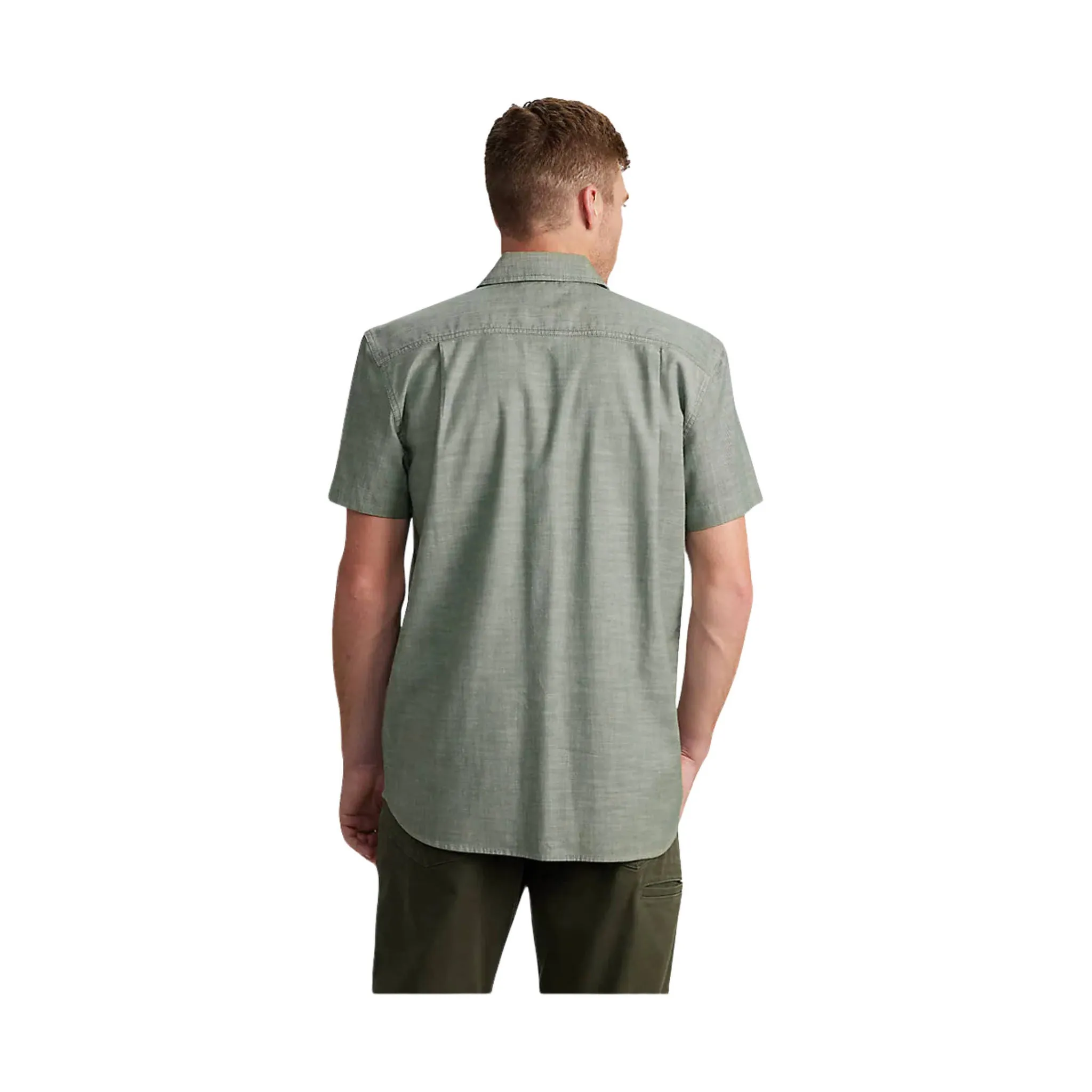 Carhartt Men's Rugged Flex Relaxed Fit Lightweight Short Sleeve Plaid Shirt - Forestry Green Cross Weave
