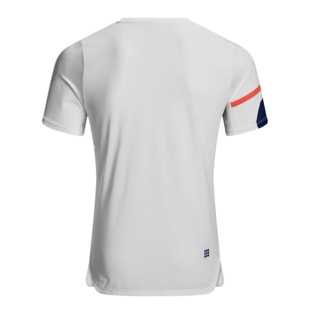 CEP | The Run Short Sleeve Shirt | Men's | White Geometric
