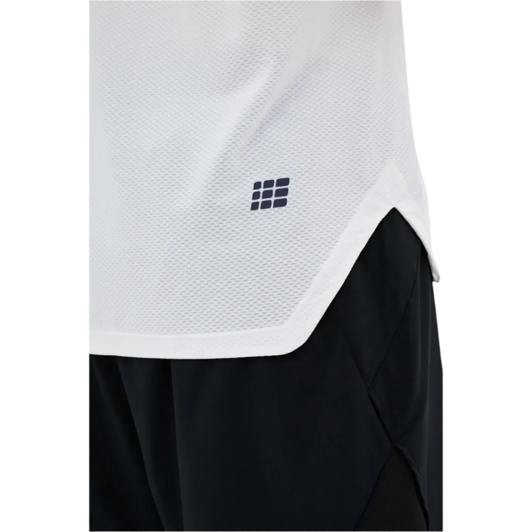 CEP | The Run Short Sleeve Shirt | Men's | White Geometric