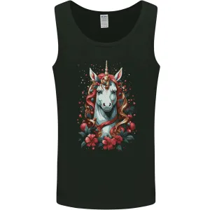 Christmas Unicorn Xmas Horse Mens Vest Tank Top