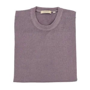 Classic Merino Crew Neck Sweater in Lilac