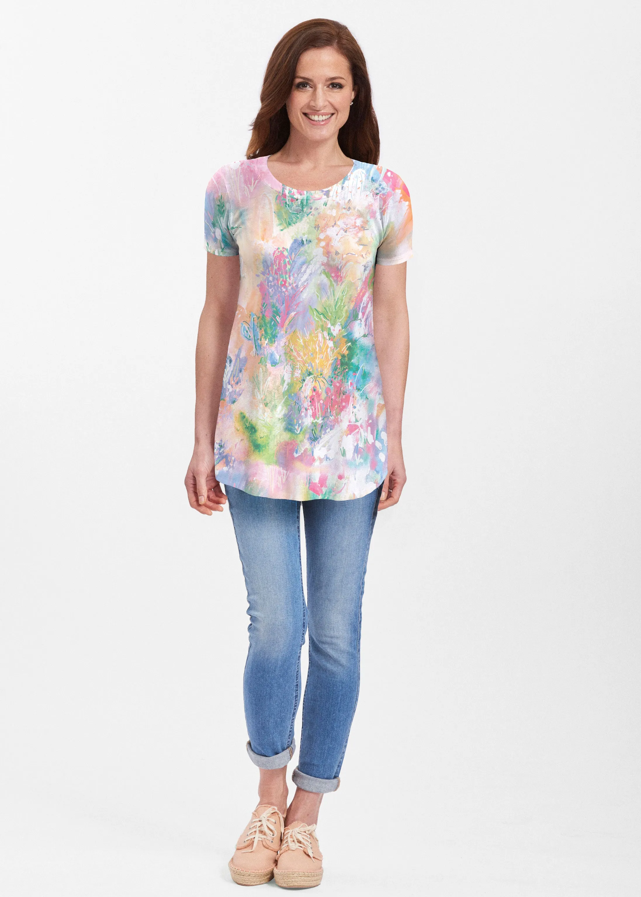 Cool Desert Vibes (17232) ~ Short Sleeve Butterknit tunic