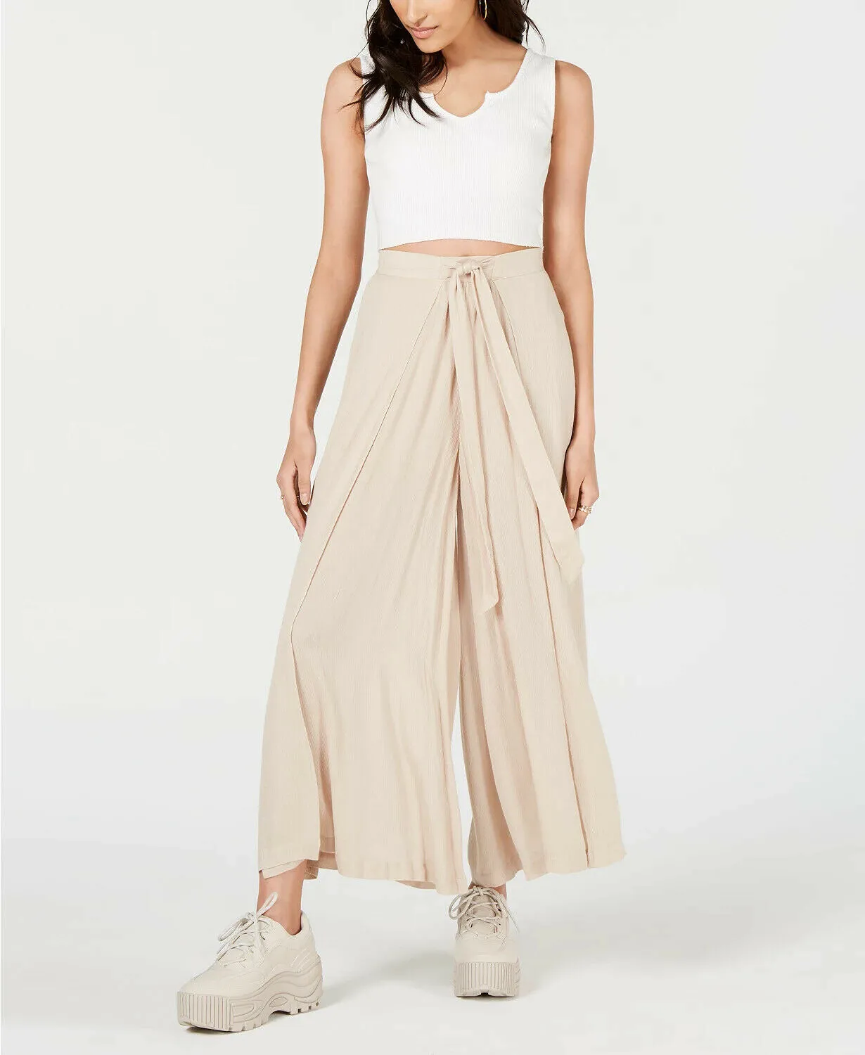 Cotton Candy Women's Ribbed Cropped Tank Top White XS