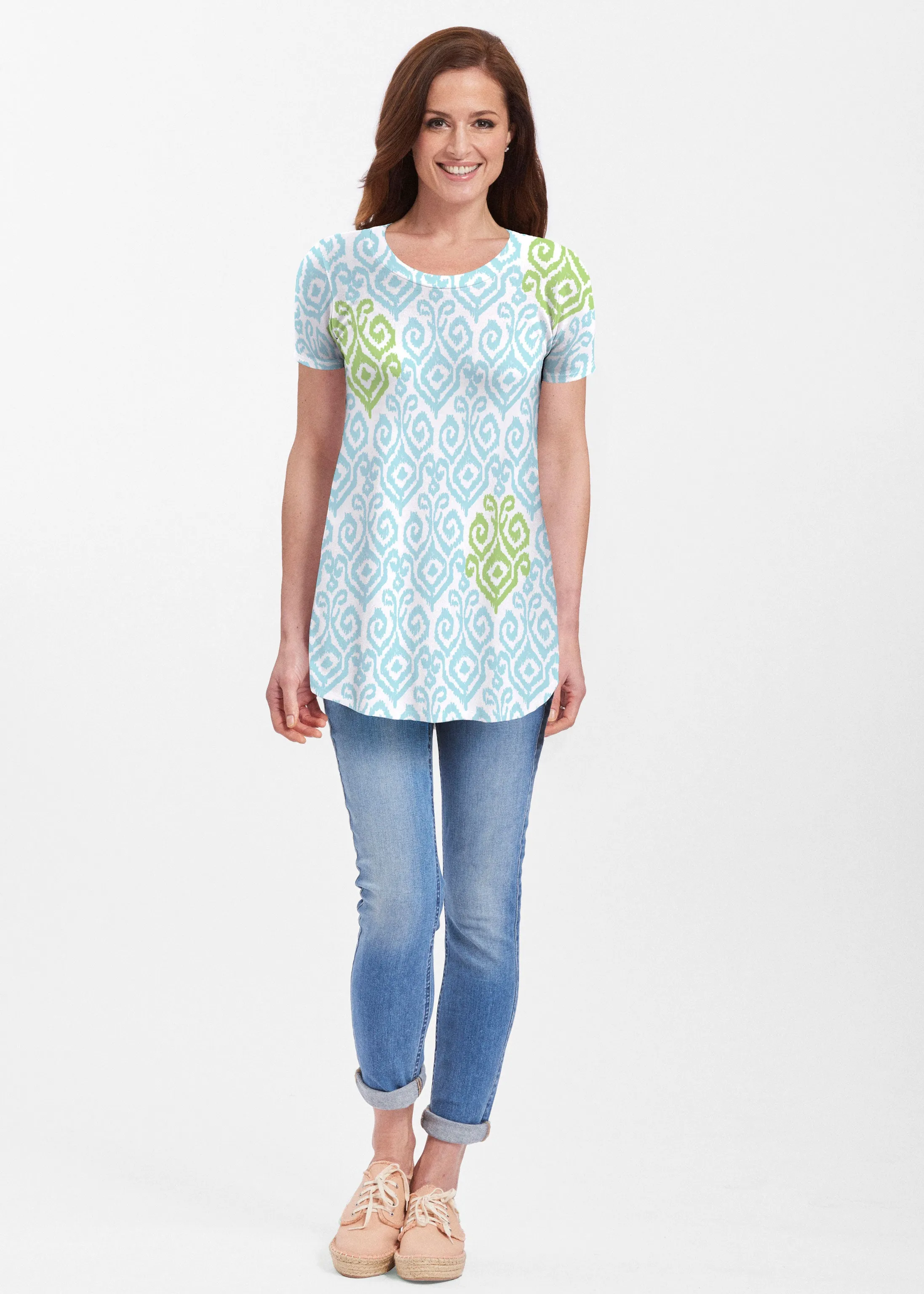 Crayola Aqua- Lime (8029) ~ Short Sleeve Butterknit tunic