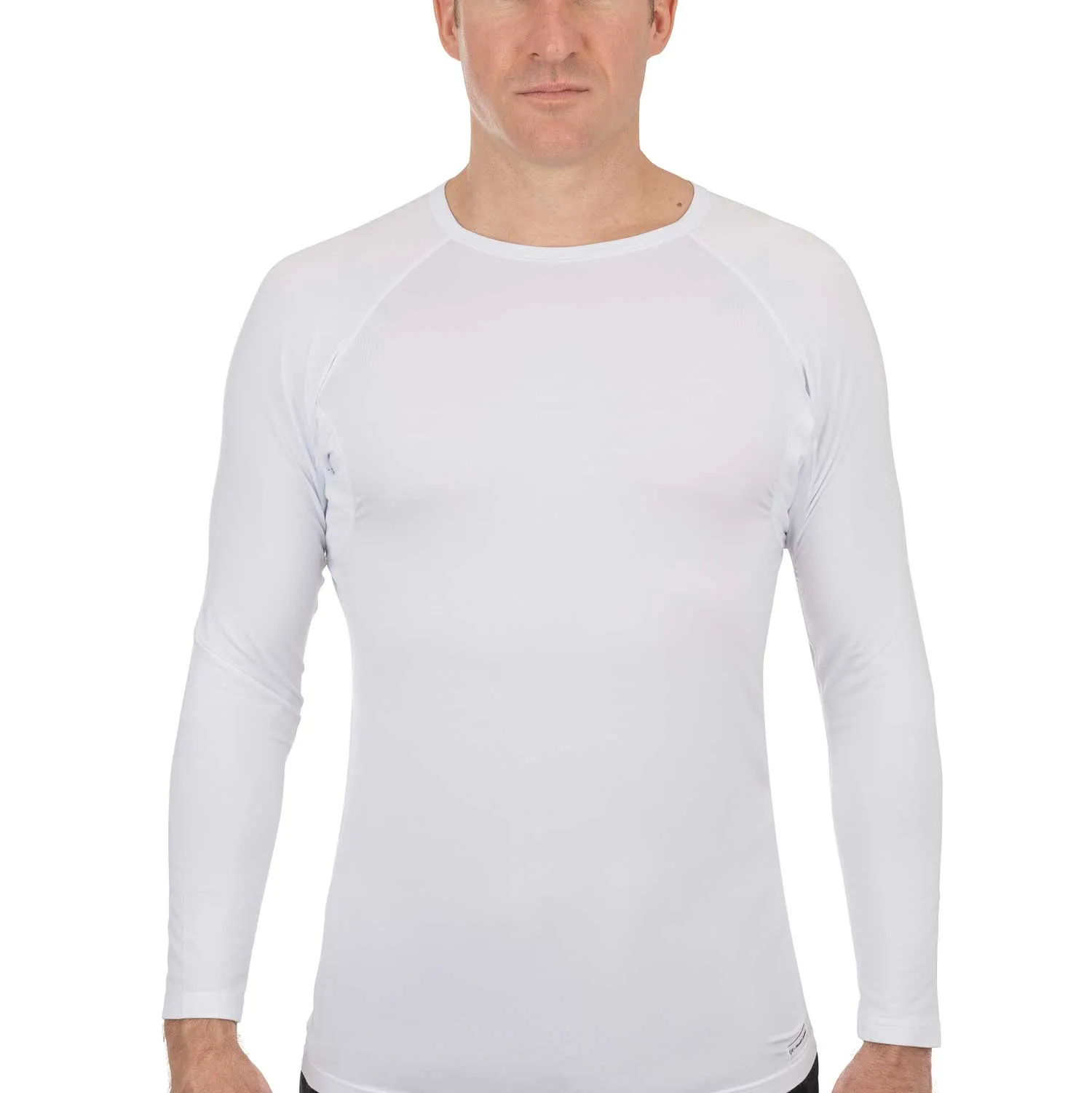 Crew Neck Long Sleeve Micro Modal Sweat Proof Undershirt For Men