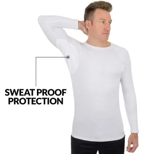 Crew Neck Long Sleeve Micro Modal Sweat Proof Undershirt For Men