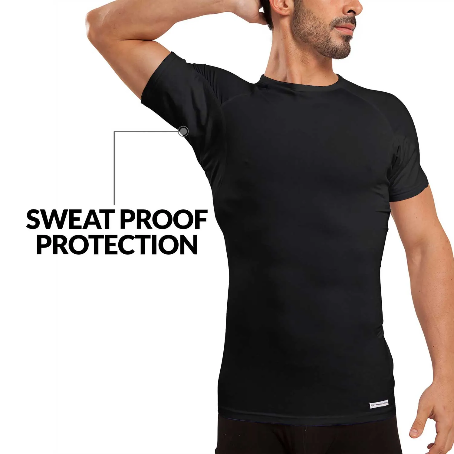 Crew Neck Micro Modal Sweat Proof Undershirt For Men