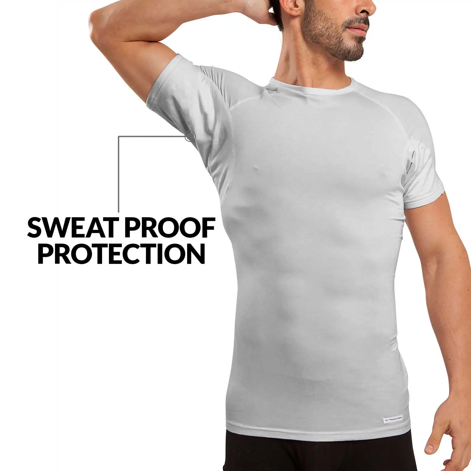 Crew Neck Micro Modal Sweat Proof Undershirt For Men