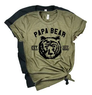 Custom Papa Bear Shirt | Mens Shirt | Dad Shirt | Husband Shirt